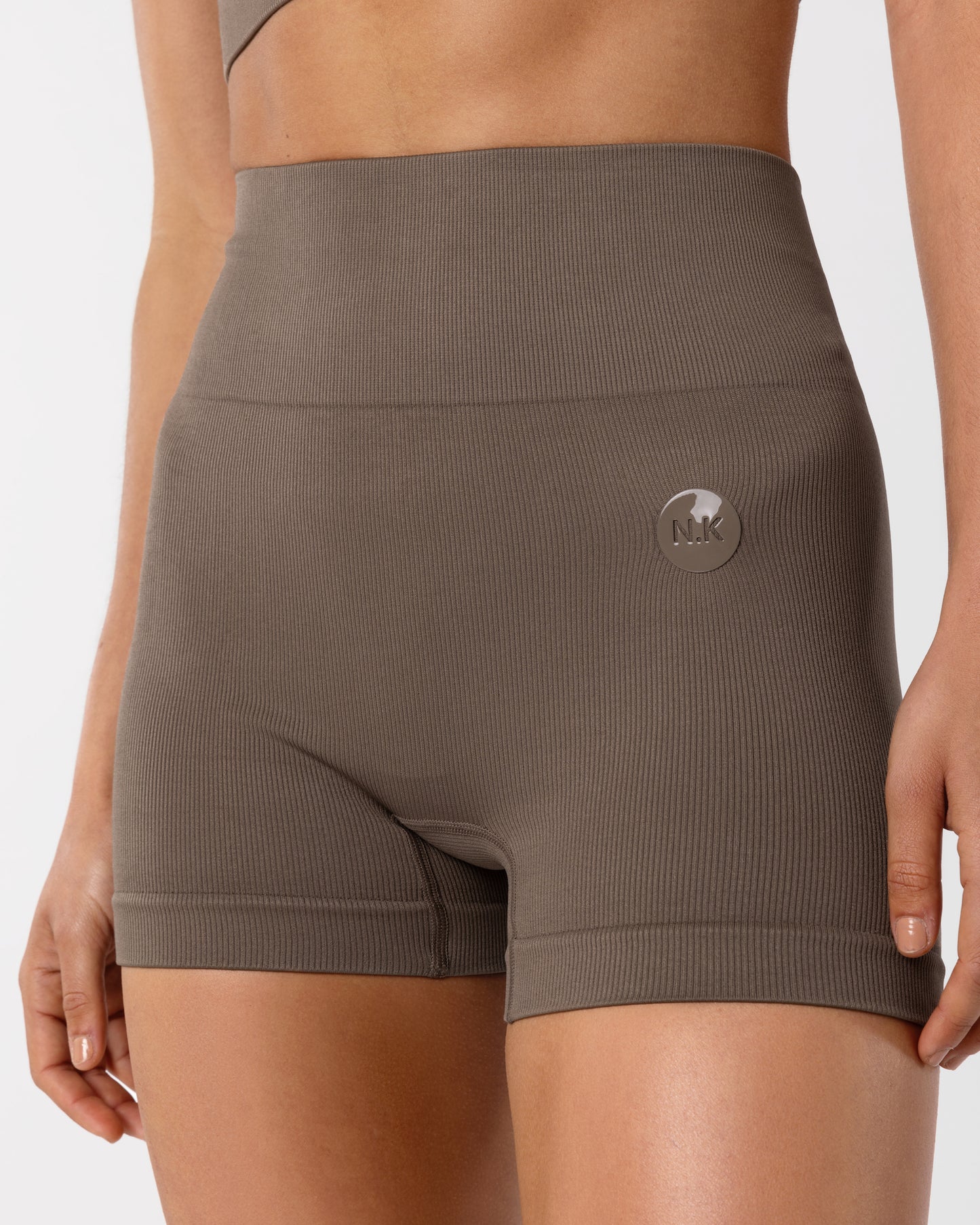 4" Seamless Biker Shorts - Walnut