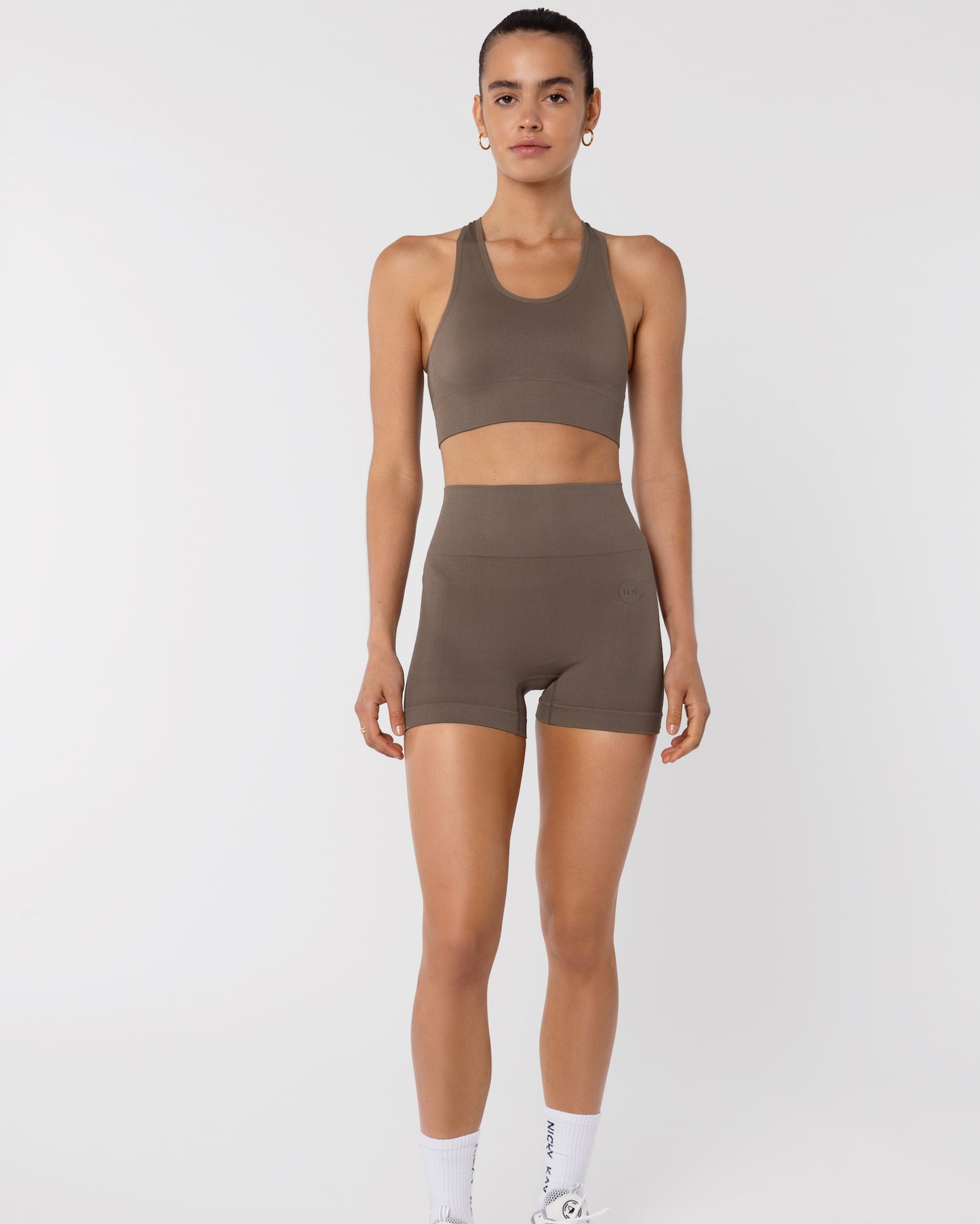 4" Seamless Biker Shorts - Walnut