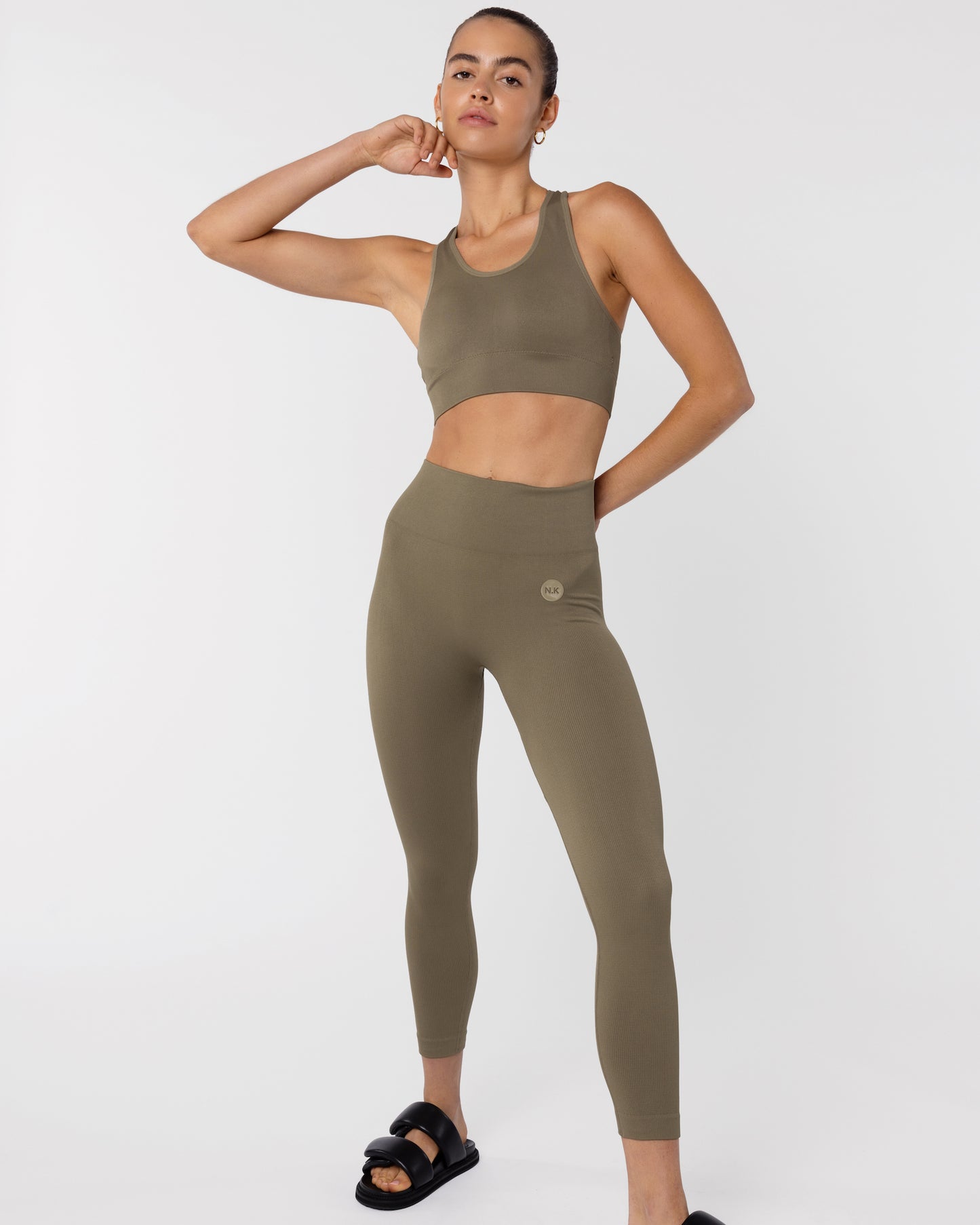 Seamless Sports Bra - Olive Green