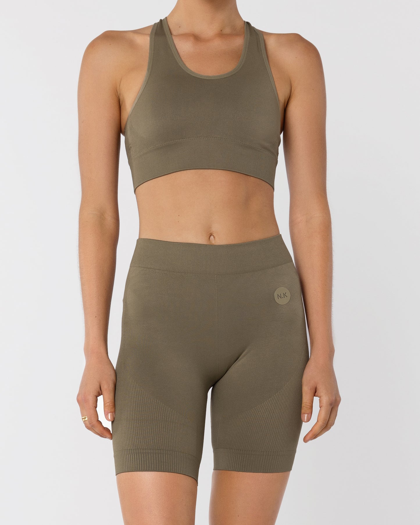 7" Seamless Bike Shorts - Olive Green