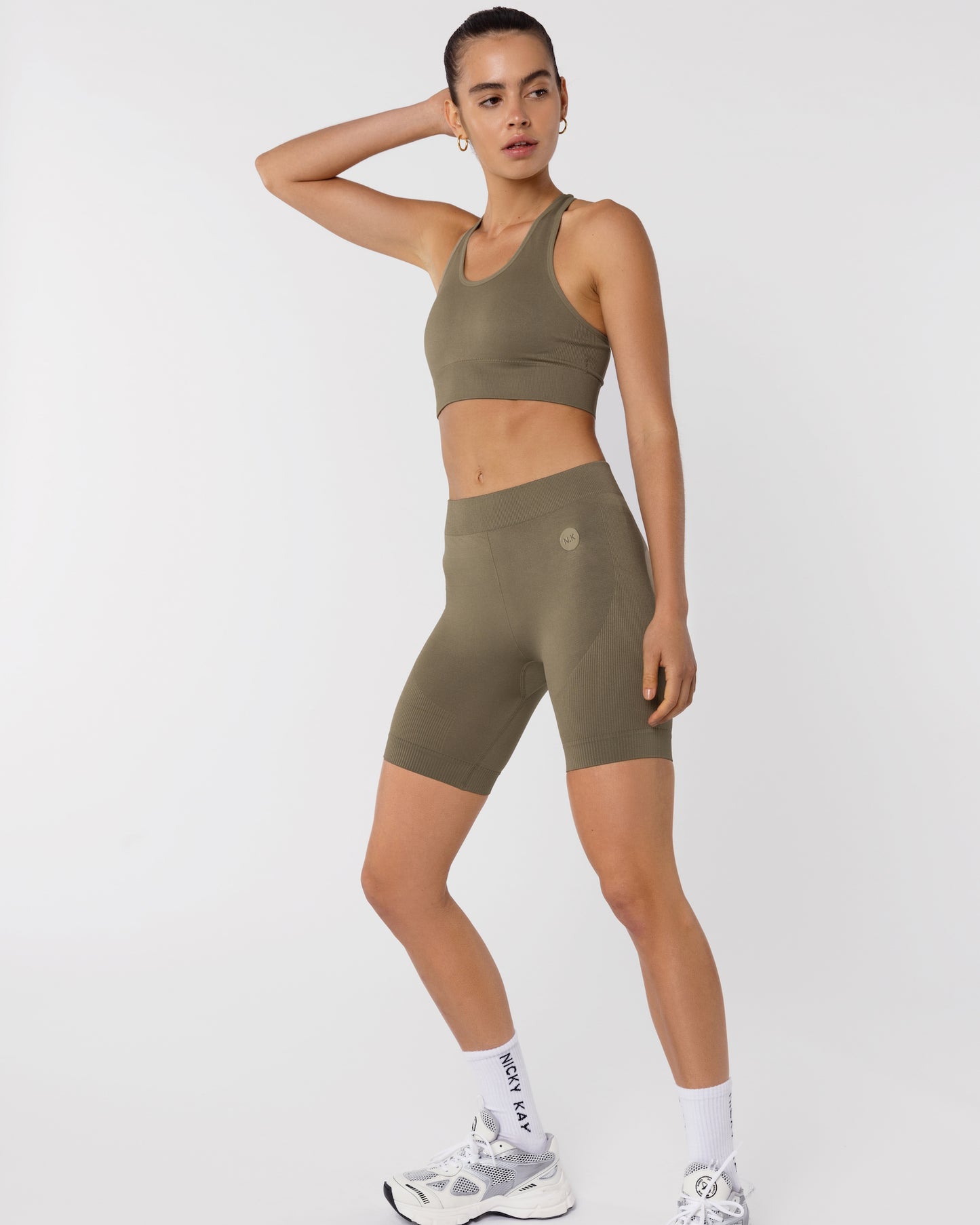 7" Seamless Bike Shorts - Olive Green