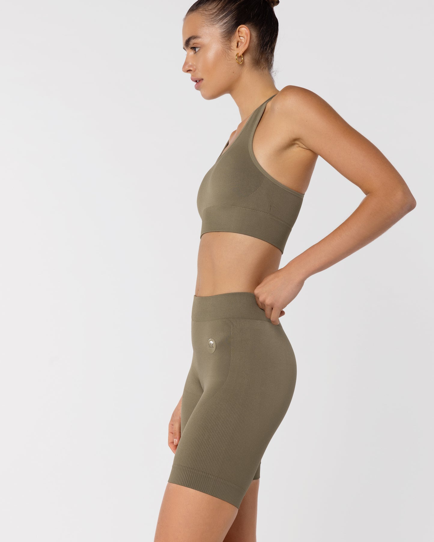 7" Seamless Bike Shorts - Olive Green