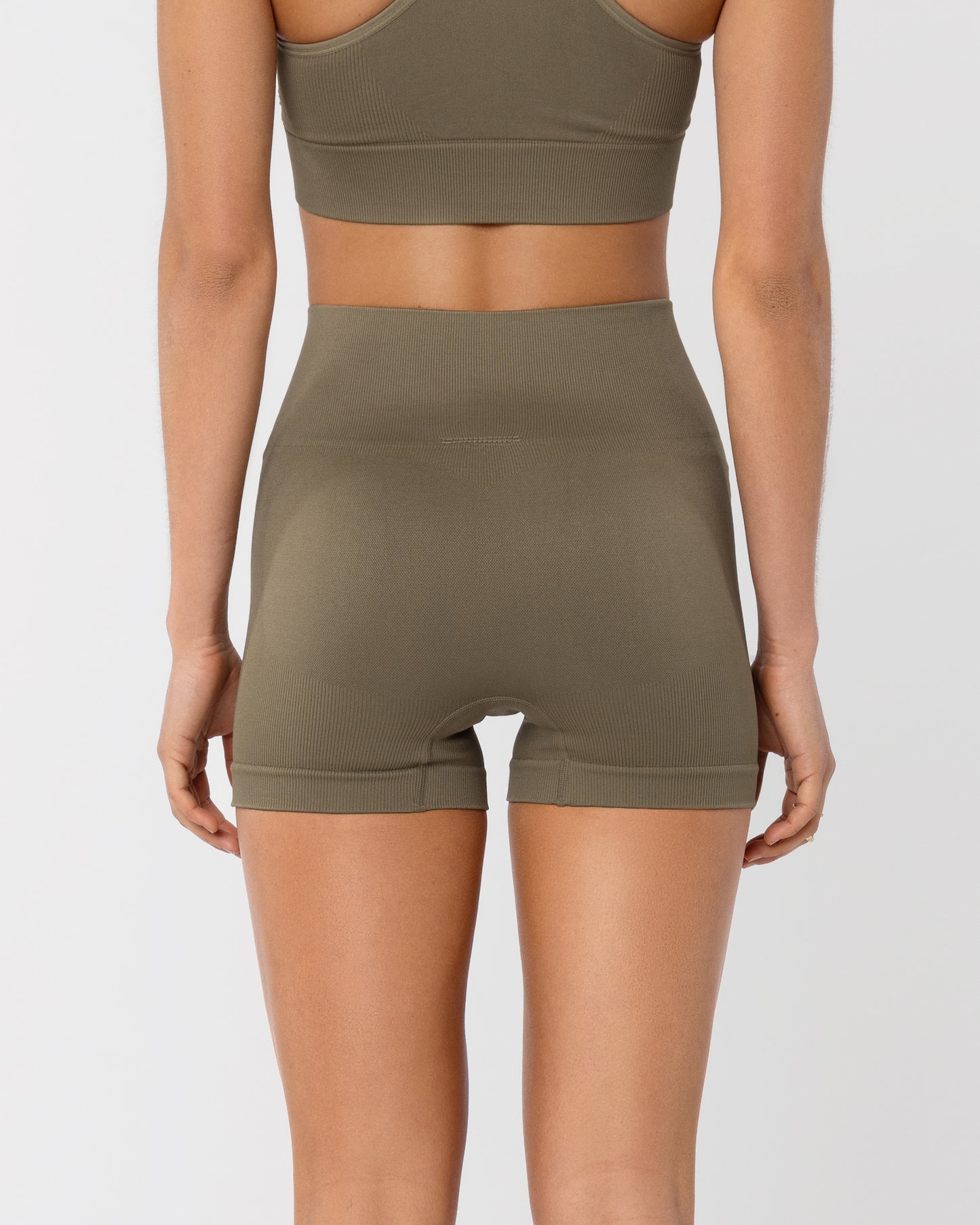 4" Seamless Biker Shorts - Olive Green