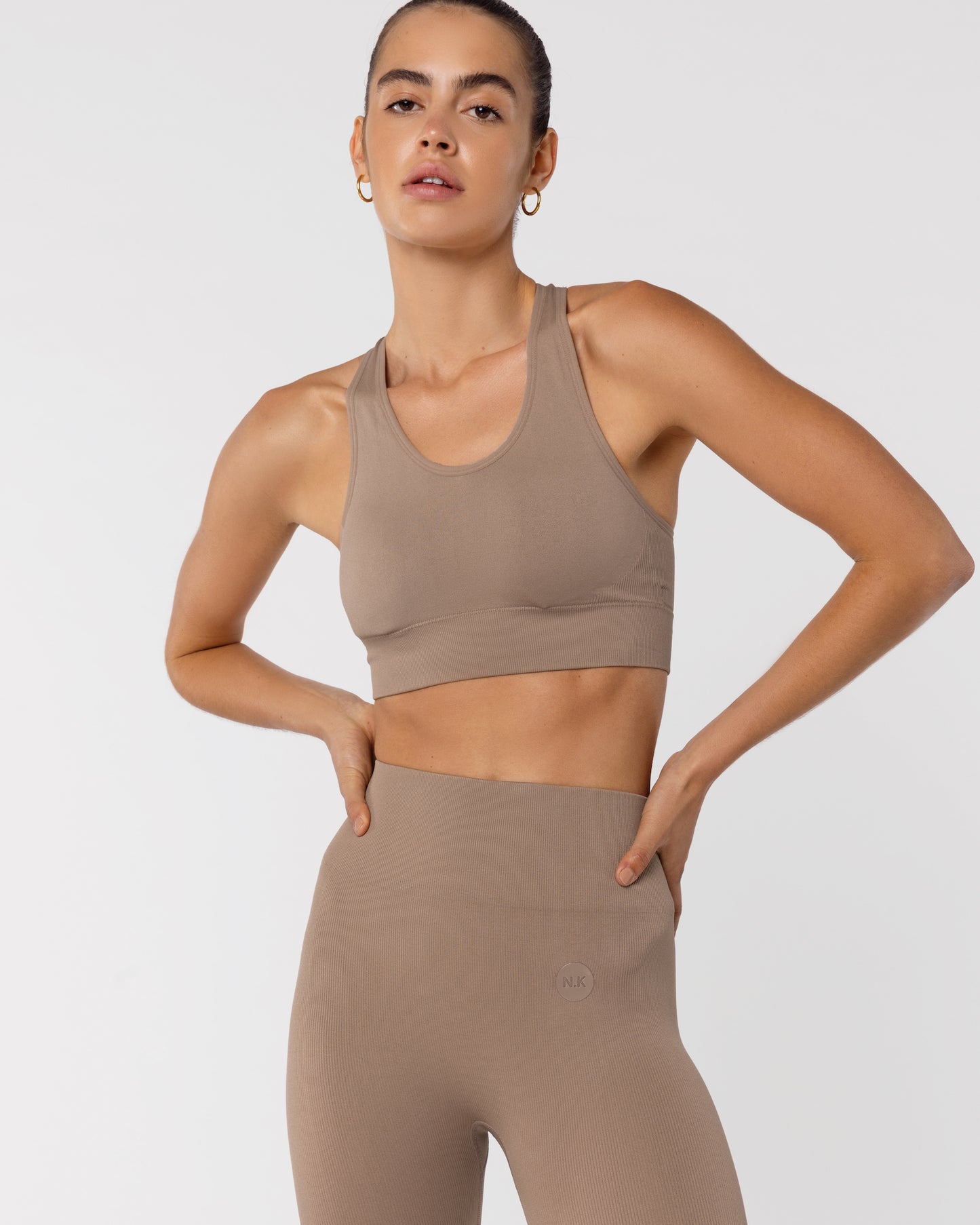 Seamless Sports Bra - Taupe