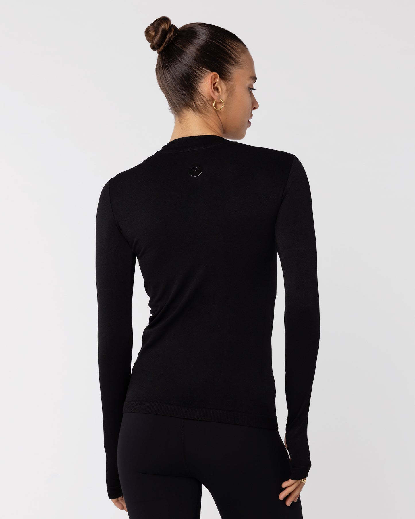 Seamless Long Sleeve Top - Black