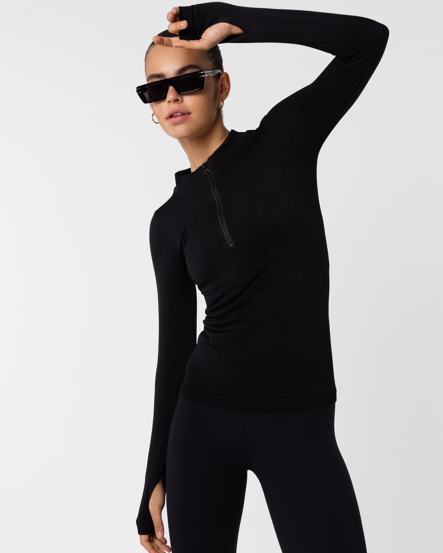 Seamless Long Sleeve Top - Black