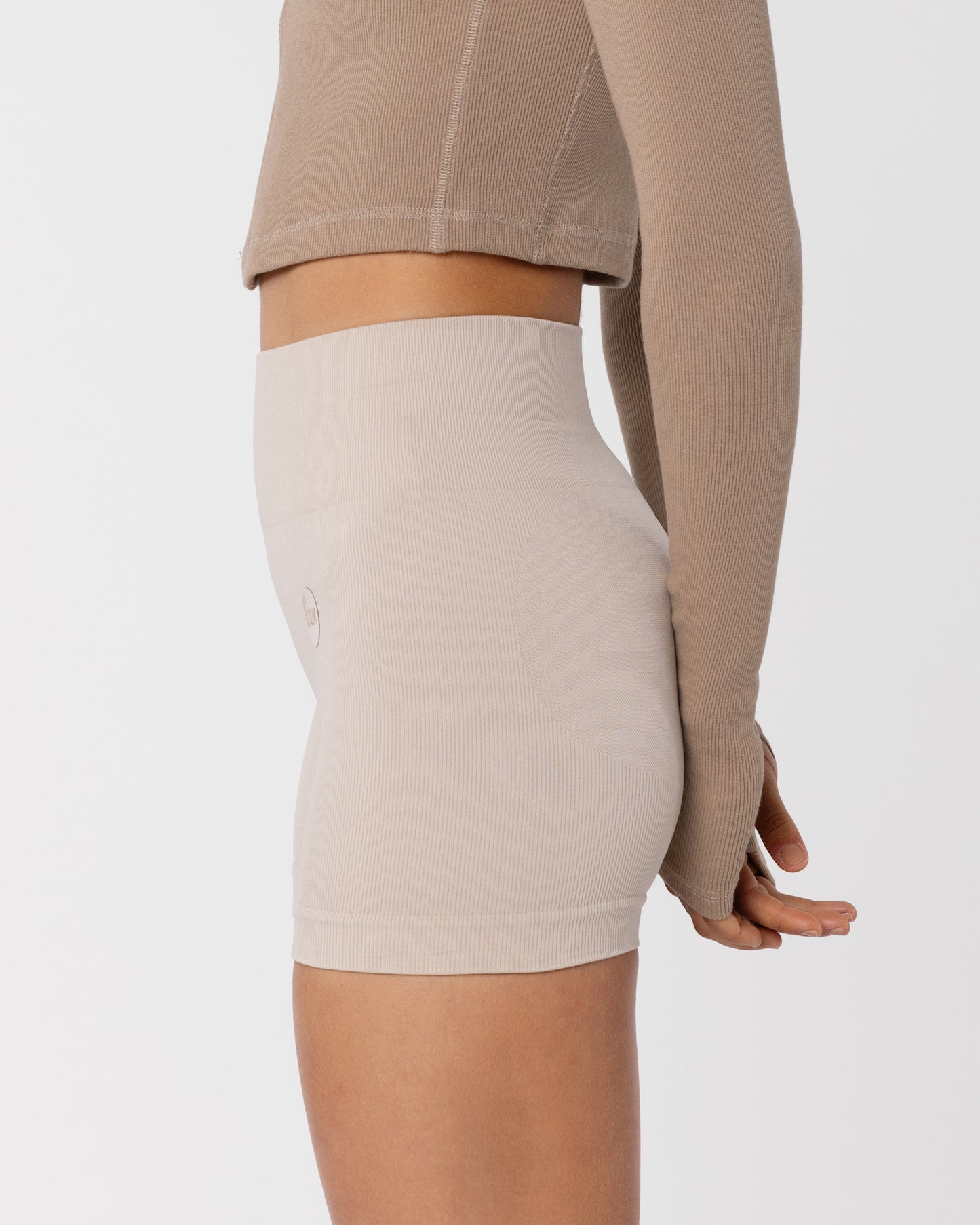 4" Seamless Biker Shorts - Oatmeal