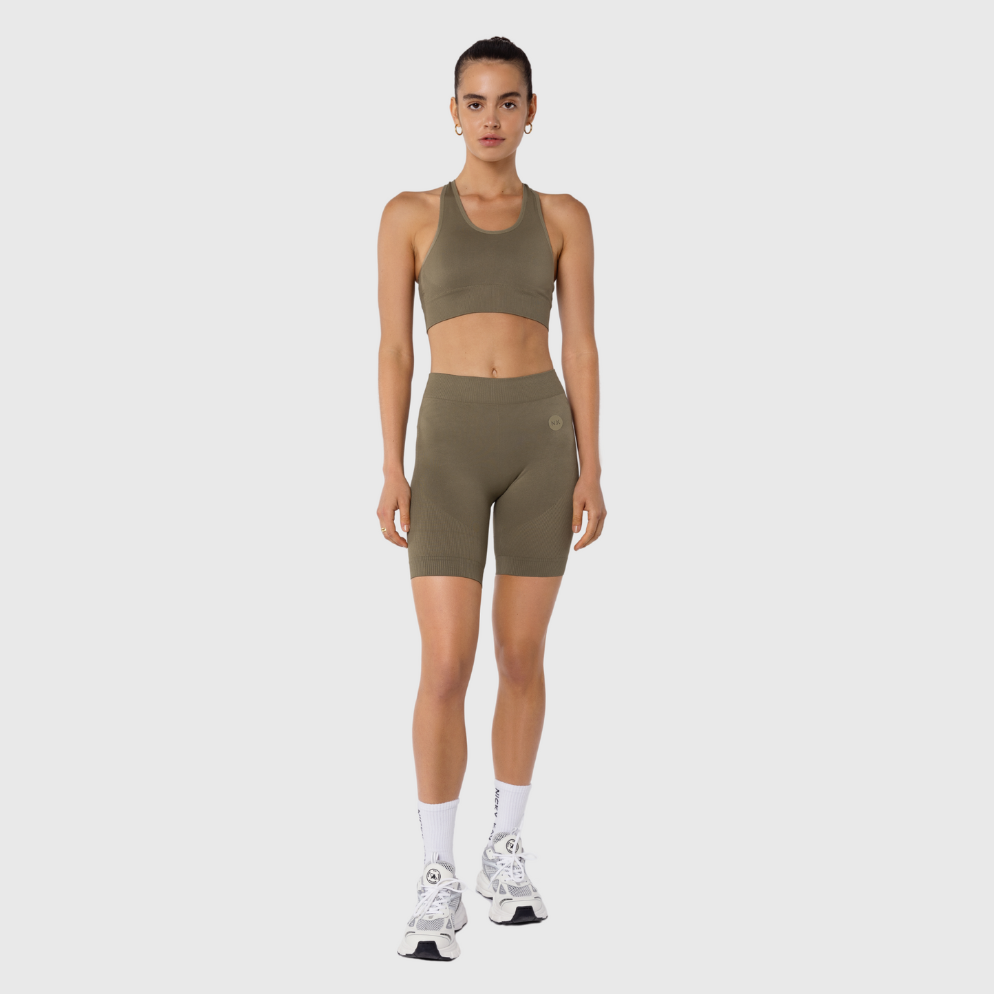 7" Seamless Bike Shorts - Olive Green