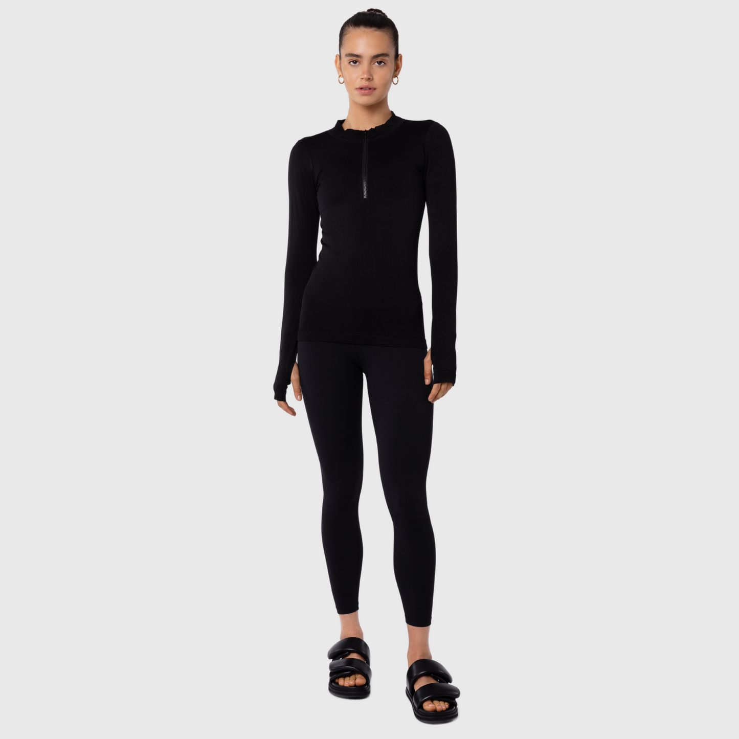 Seamless Long Sleeve Top - Black