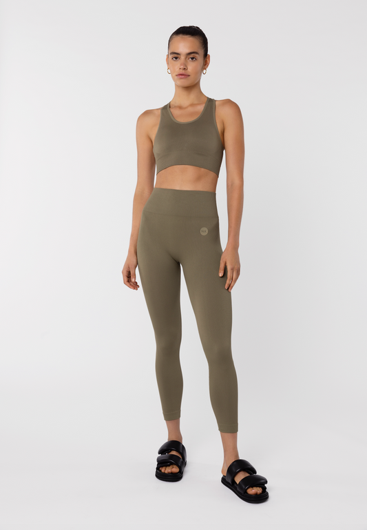 BLACK FRIDAY OFFER Olive Green Seamless Bra and Leggings combo 70% OFF